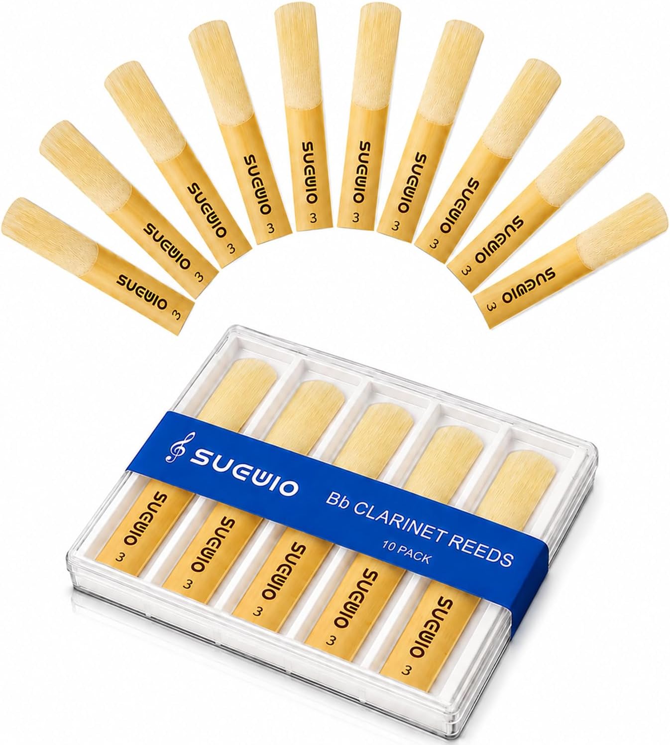 Bb Clarinet Traditional Reeds, Strength 3.0, Box of 10