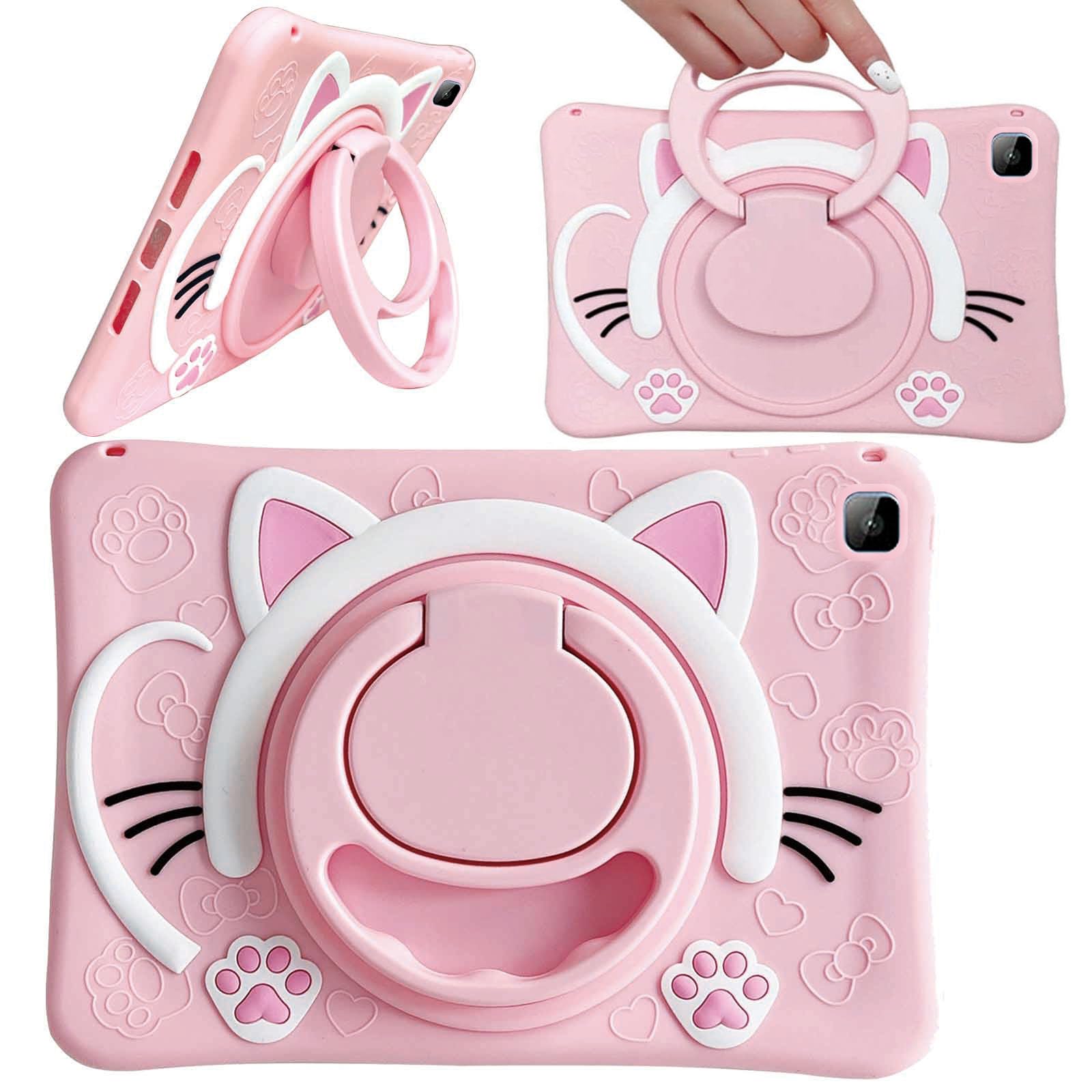 Custodia Morbida In Silicone Rosa Per Huawei MatePad T 10S E Honor Pad X8 10.1 Pollici, Antiurto E Antiscivolo Per Bambini