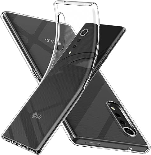SNOSHO Funda transparente para LG Velvet 5G, delgada y flexible de silicona TPU suave, antiarañazos, a prueba de golpes, funda protectora para LG
