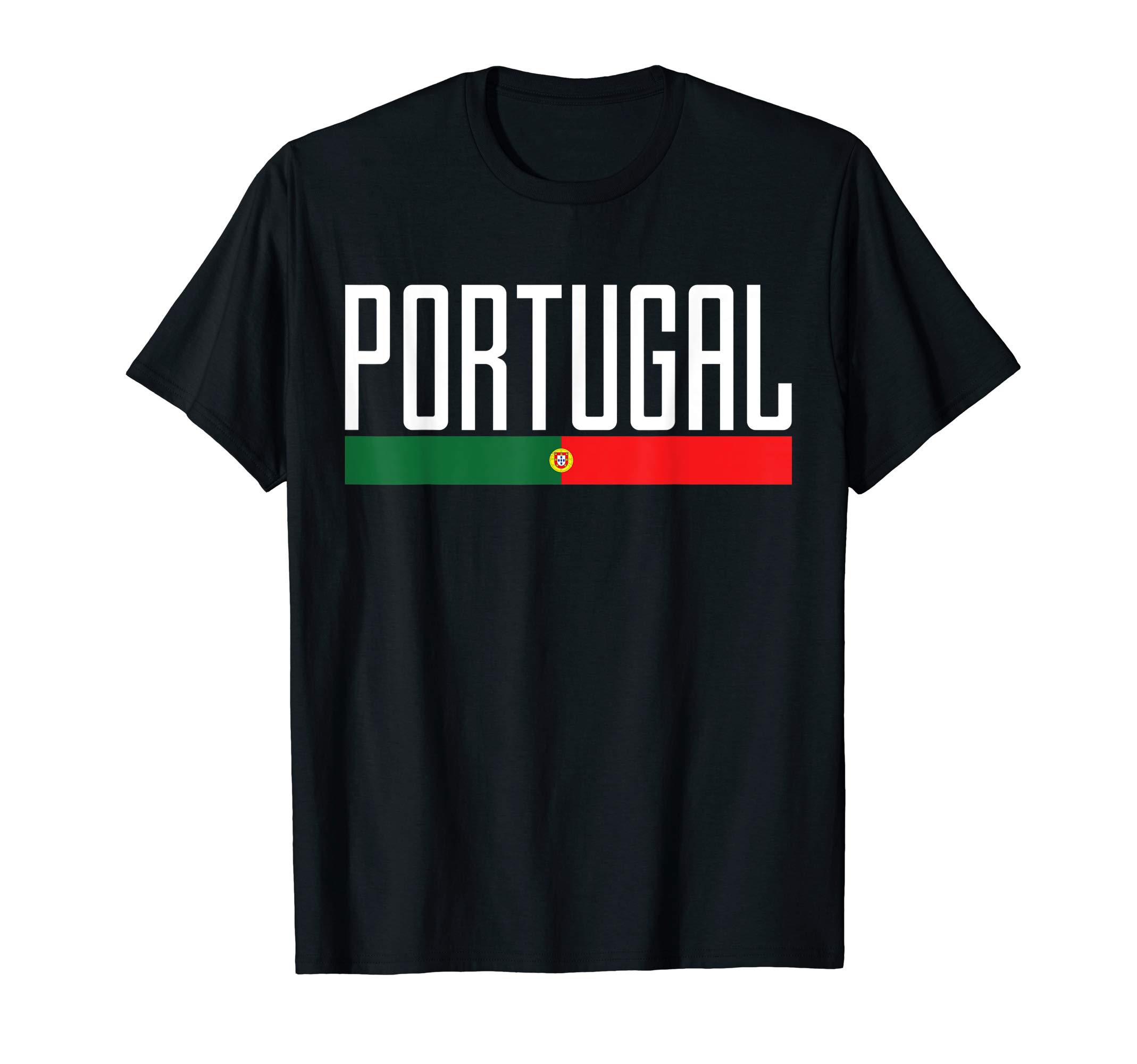 Portugal SouvenirsPortugal T-Shirt Black Unisex Adult Classic Fit Short Sleeve SmallOEKO-TEX STANDARD 100