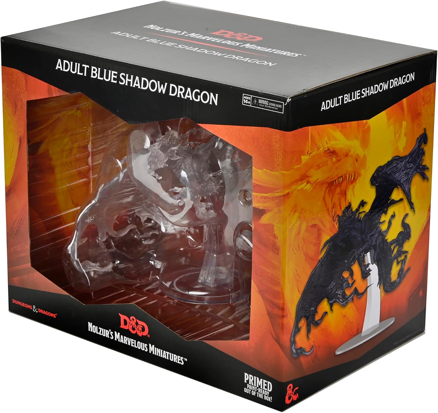 Dungeons & Dragons D&D Nolzur's Marvelous Miniatures: Adult Blue Shadow Dragon - Unpainted RPG Figure, Display Or Use with Your Tabletop Roleplaying Games