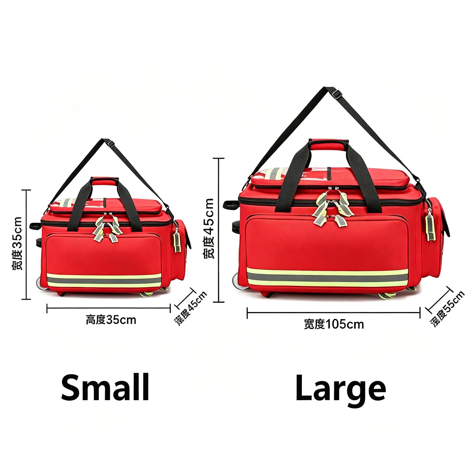 Mochila Médica De Emergencia con Ruedas, Mochila Profesional De Primeros Auxilios, Bolsa De Traumatología De Gran Capacidad para Personal De Respuesta, con Compartimentos, para Enfermeras De