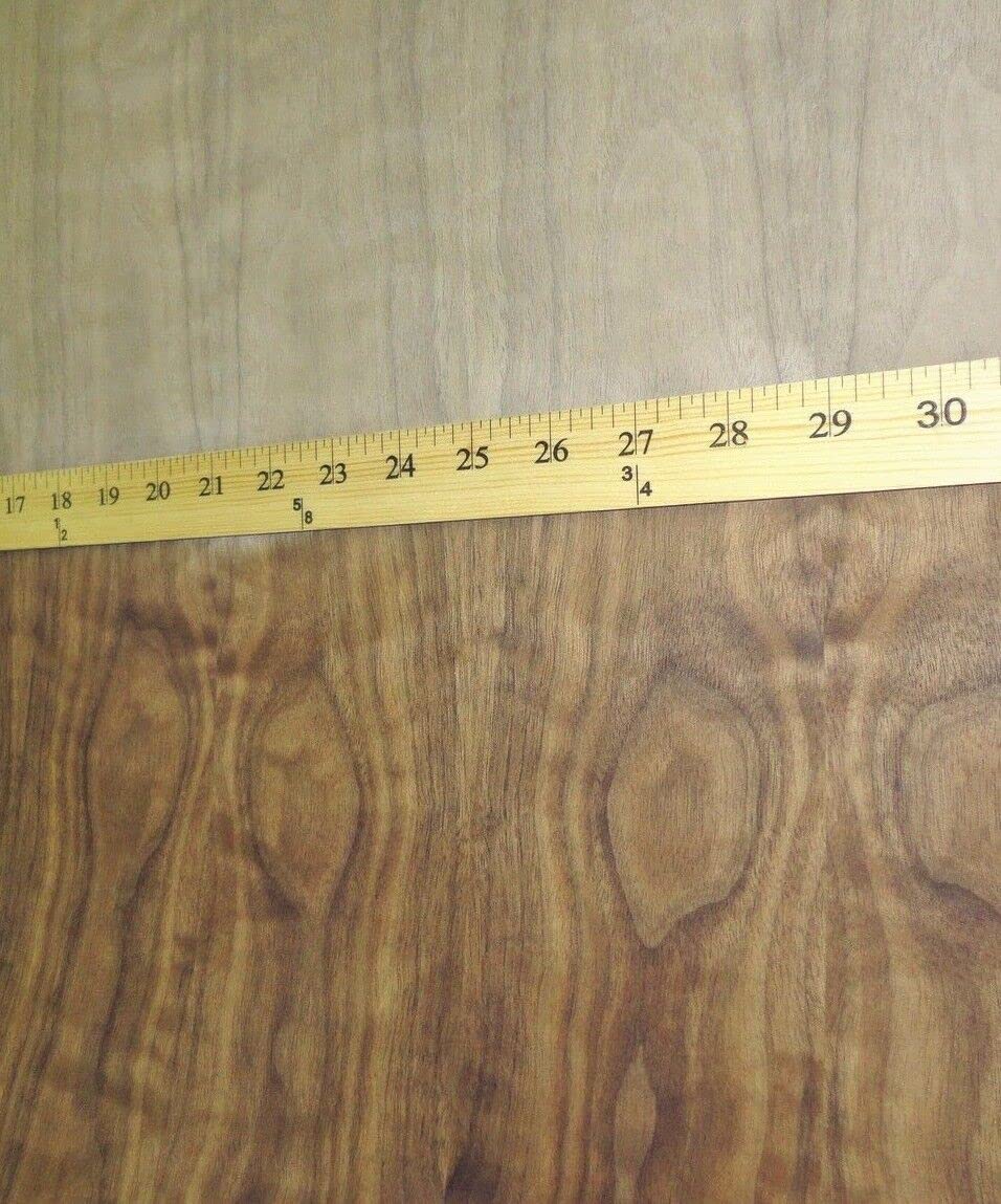 Walnut Ropey Figured Quilted Wood Veneer 24" x 96" with Paper Backer 1/40" Thick