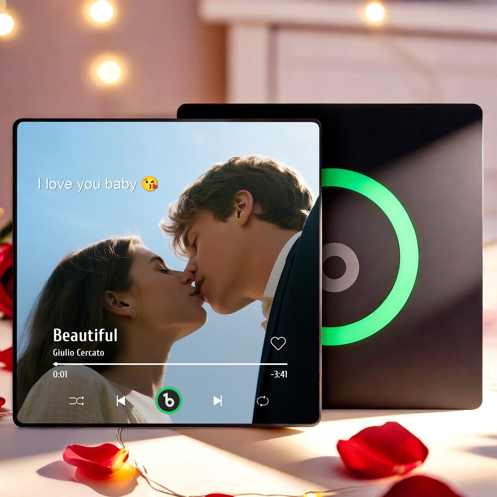 Custom Music Fridge Magnet Personalised Gifts for Women Men Spotify Plaque Magnetic Photo Frames for Fridge Valentines Wedding for Him Her Wife Husband Couple โ image 1
