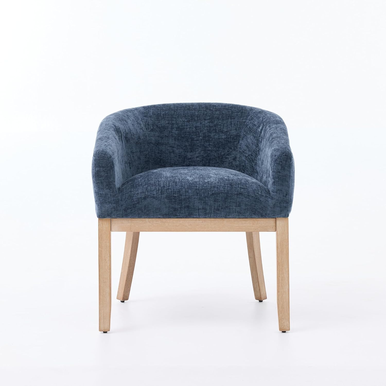 Plush Cushion Lazy Single Sofa, Mid-Century Sofa Chair with Anti-Scratch Legs, Fashion Deep Seat Sofa for Indoor Dining & Living Use, Blue