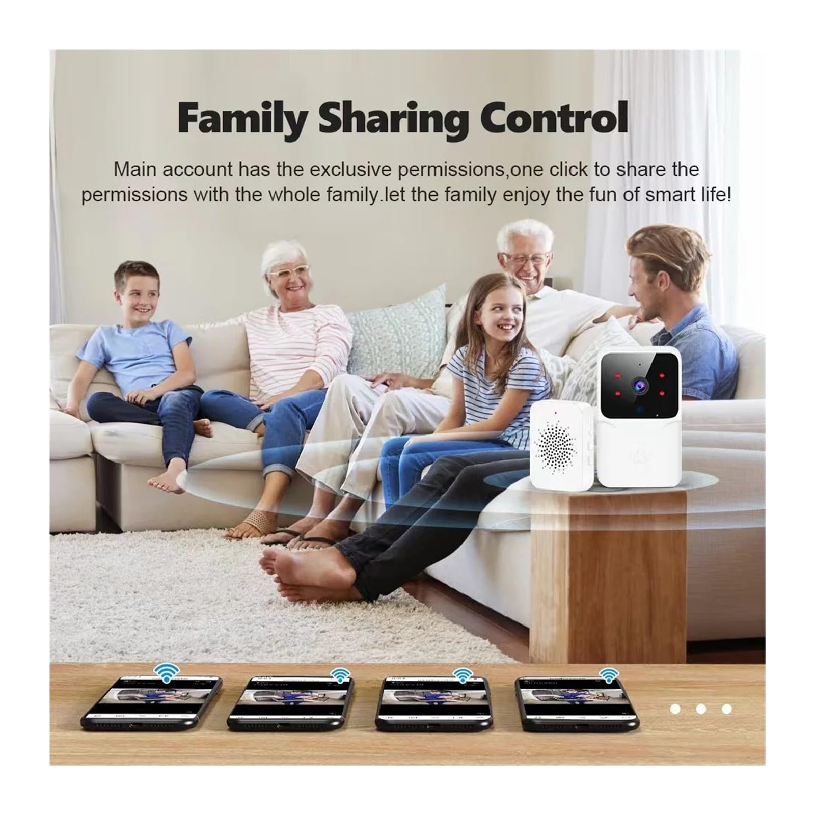Tuya Visual Video Smart Doorbell Wireless HD Night Vision (Nero Per Tuya)