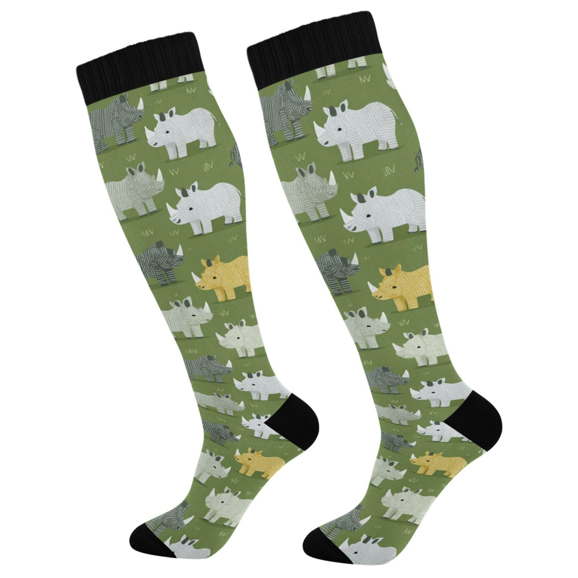 Fisyme Socks for Women Men Warm Comfort Athletic Crew Running Hiking Cycling Compression Socks