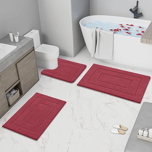 Miniatura 147 de Buganda Alfombras de baño, 24" x 16", Alfombras de baño de microfibra suaves y absorbentes, Alfombra de ducha esponjosa antideslizante, Alfombras de