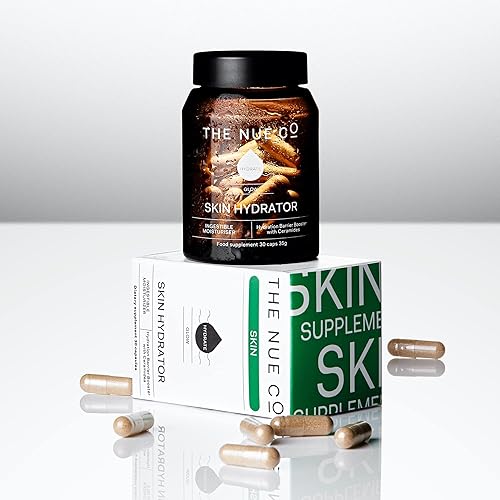 Miniatura 6 de The Nue Co. Suplemento HIDRATOR para la piel, contiene colágeno hidrolizado, aloe y ácido hialurónico, sin gluten, 30 cápsulas