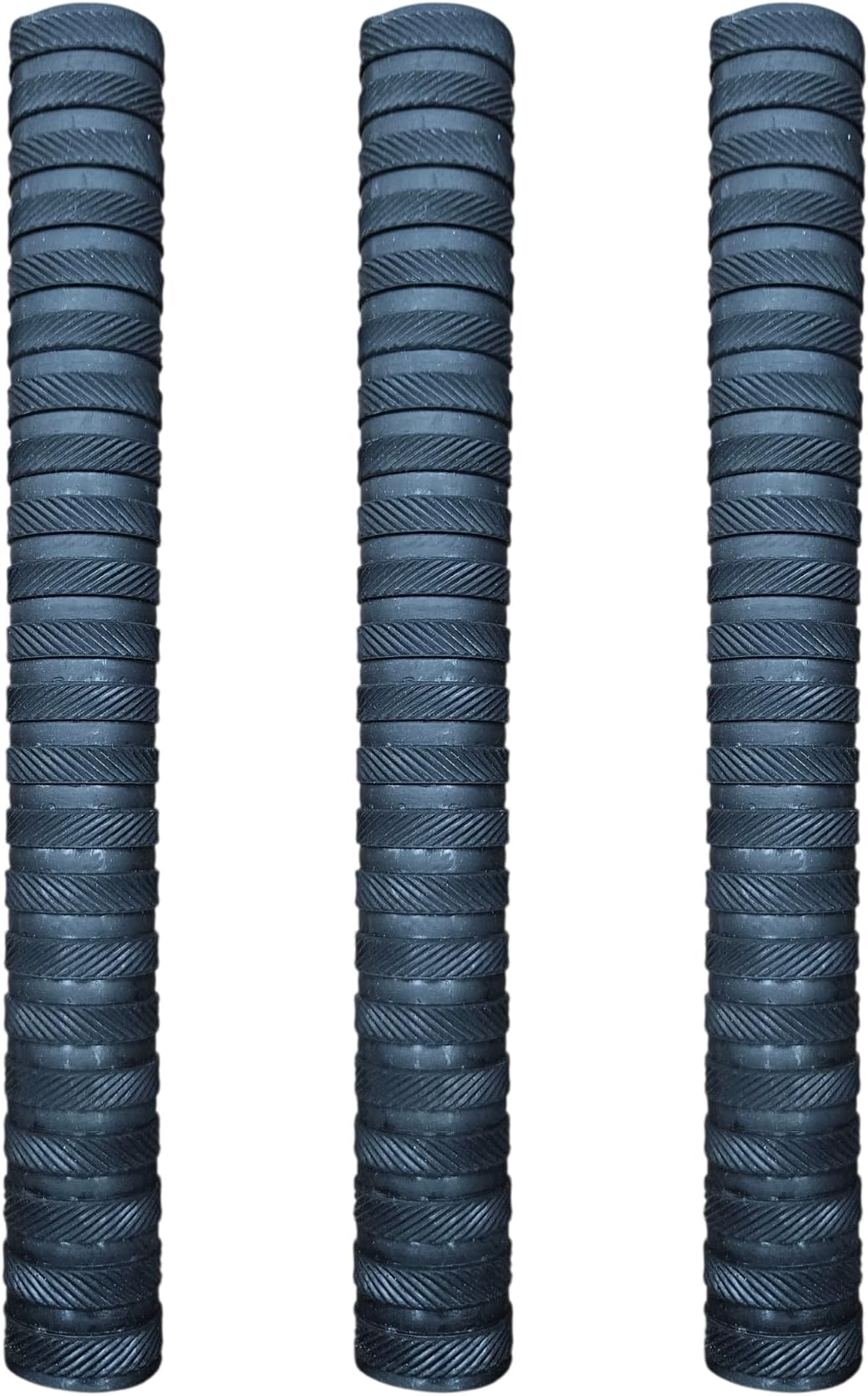 AYN Cricket Bat Grip, Ring Chevron Comfortable Enhanced Hold, Premium Rubber Suitable for Virtually All Bats, Full Size | Pack of 3 (Black)