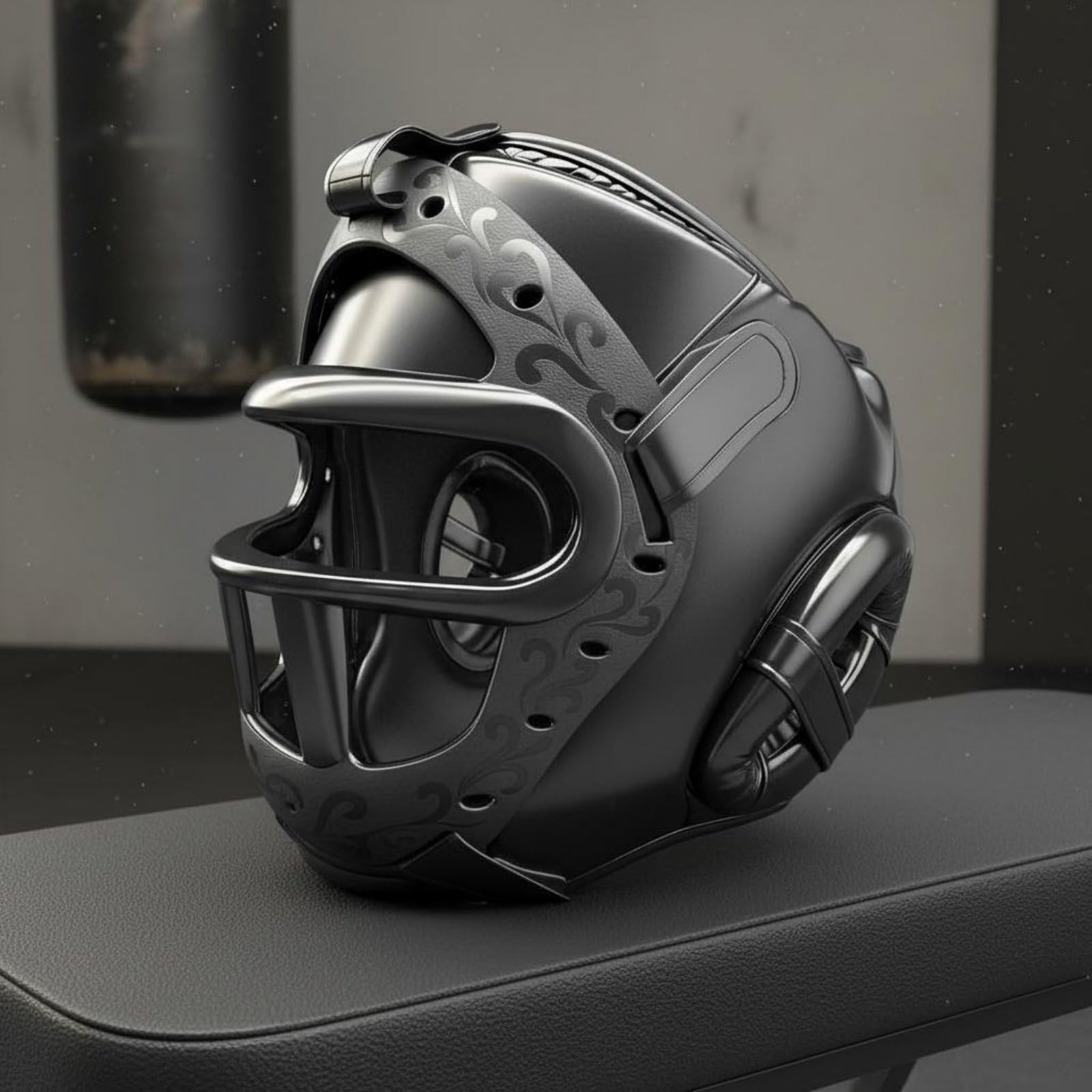 Vollgesichts-Boxhelm Vollgesichtsschutz Boxhelm mit Gesichts Atmungsaktives Design Boxkopfschutz mit für Wettkampf