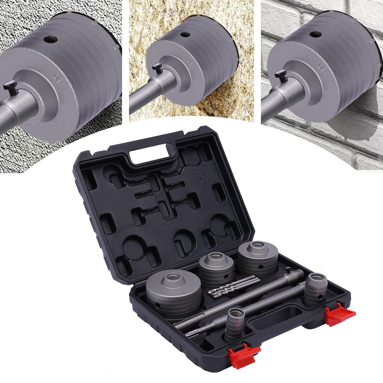 Set di punte per trapano per cemento e mattoni + attacco SDS-Plus/Max 300 mm