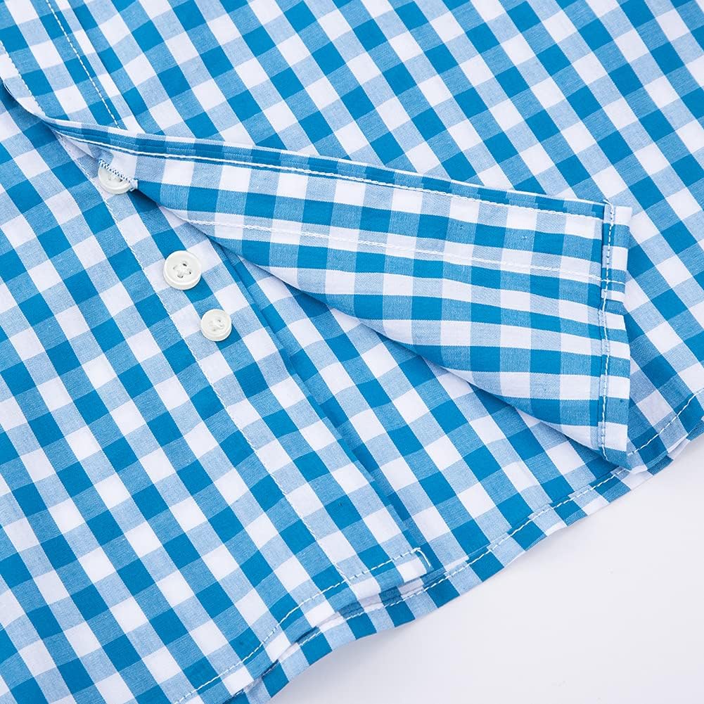 PASHARTUK Cotton Regular Fit Mens Long Sleeve Shirts Button Down Shirts for Men - Image 4