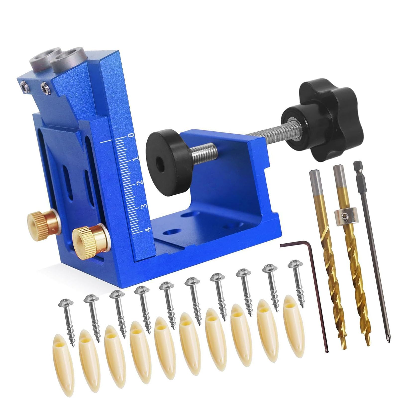 Hdoytxxm Blue Of 3 High Accuracy Metal Woodworking Hit Tools For Accurate Drilling In And Professional Undertakings Highlighting Permanent Construction Furniture Crafting