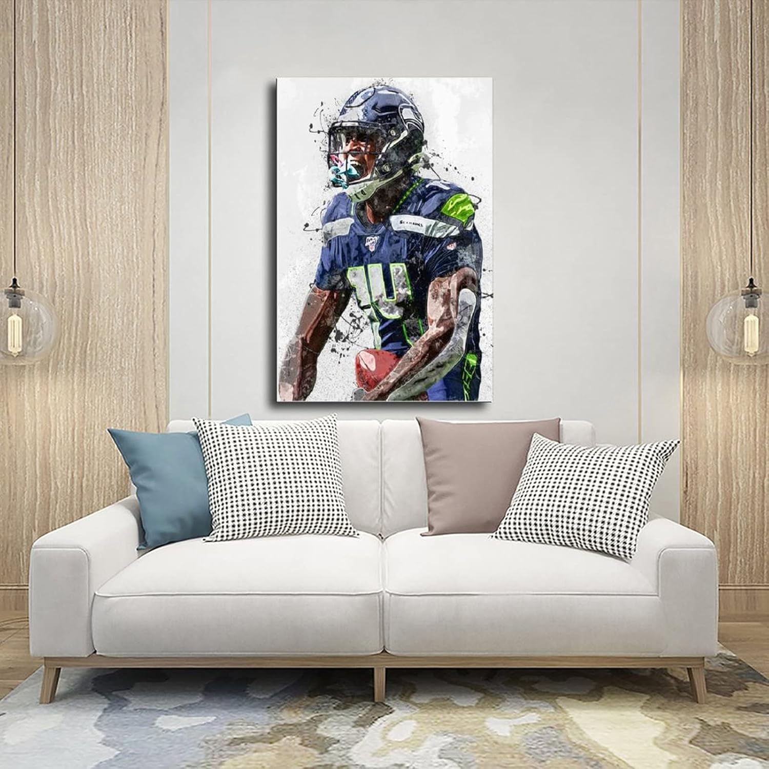 DK Metcalf Poster Canvas Poster Bedroom Decor Sports Landscape Office Room Decor Gift Unframe: 12x18inch(30x45cm) - Image 5