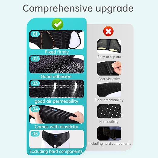 Faja Hernia ENLUNTRA Ajustable con 4 Almohadillas Hombre Mujer Inguinal Talla M miniatura 8
