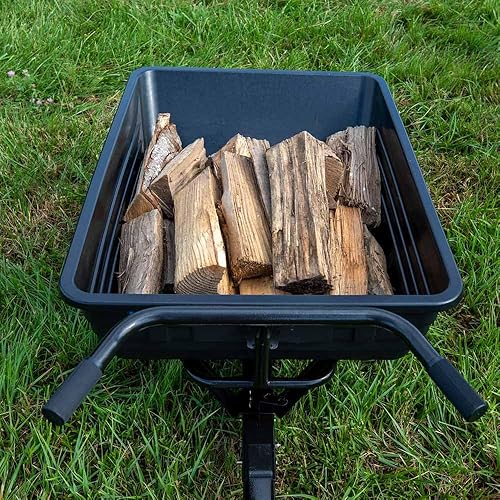 Miniatura 2 de Titan Attachments Carrito volquete de polietileno económico de 650 libras (10 pies cúbicos) para césped