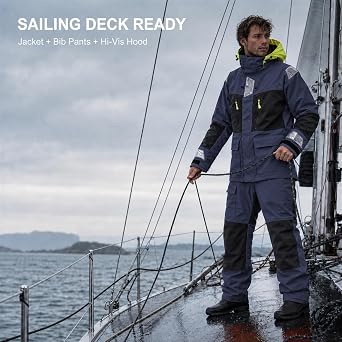 Men's PRO Offshore Sailing Suit, Waterproof Jacket & Bib Trousers