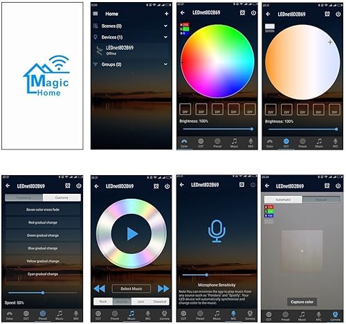 Miniatura 8 de INDARUN 1.22 Iluminación de cubierta, luces LED empotrables para exteriores, impermeable, 12 V, bajo voltaje, lámpara de cubierta RGB con control