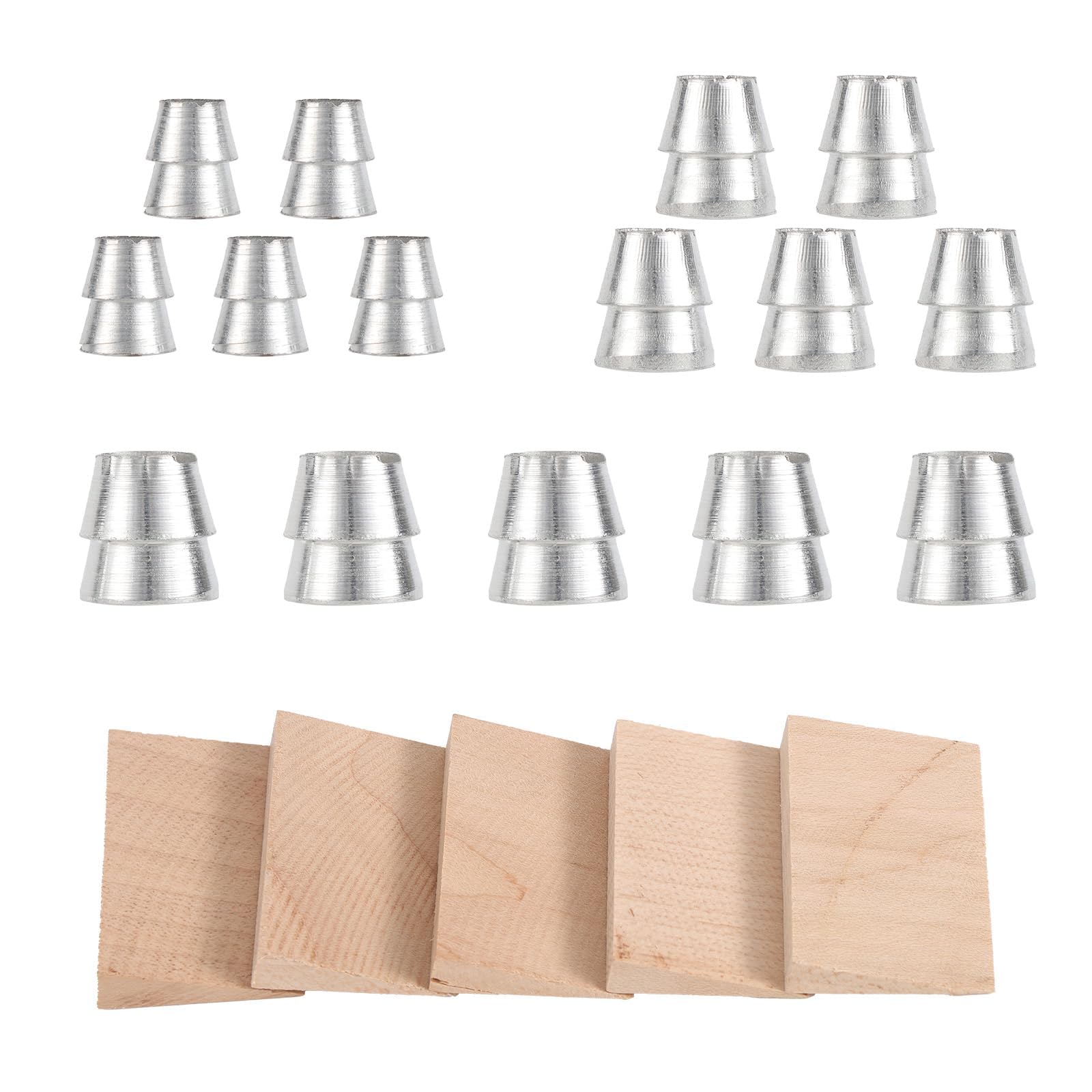 Fukaisu 40pcs Hammer Handle Repair Wedge Kit, Wood & Steel Wedges Set