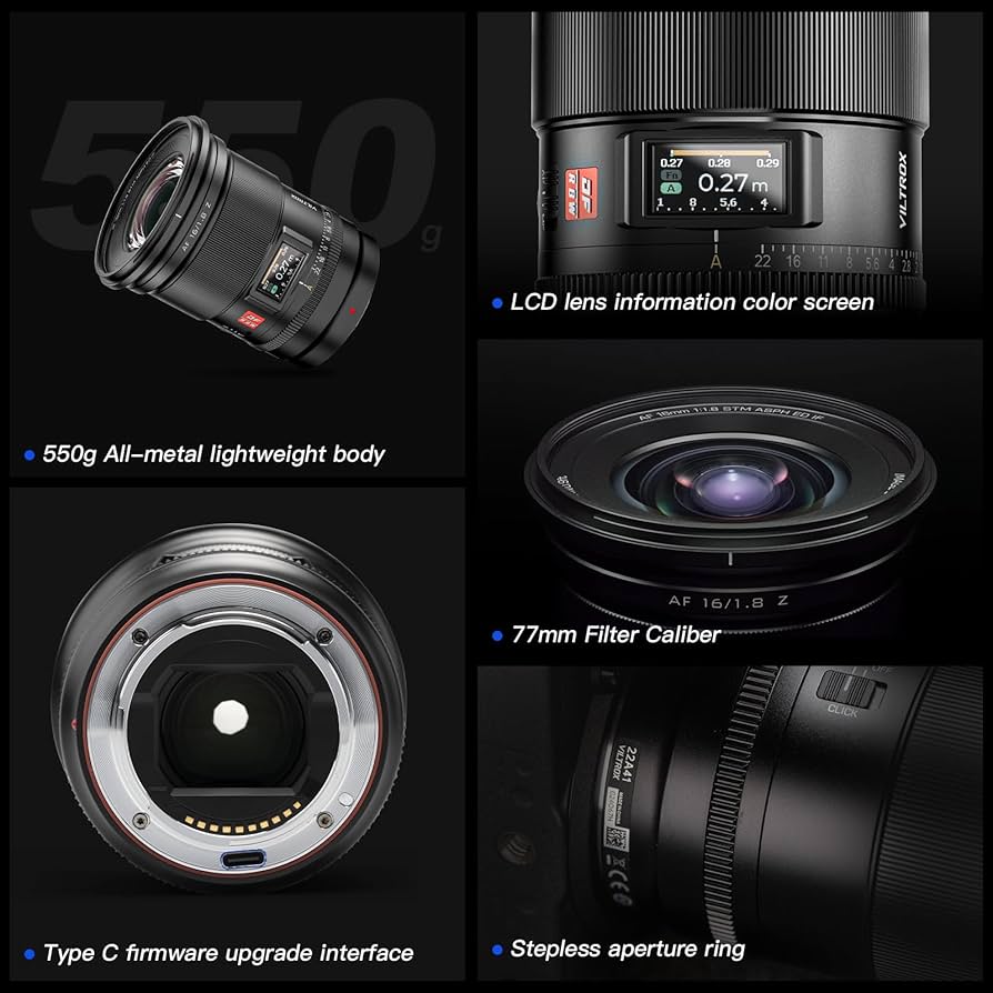 VILTROX AF 16mm F1.8 NIKON Zマウント Amazon.com : VILTROX AF 16mm F1.8 Z Full Frame Lens for