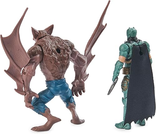 Miniatura 8 de DC Comics, Paquete de batalla aérea de Batman (exclusivo de Tienda), vehículo de murciélago, figura de acción de Batman y hombre-murciélago de 4