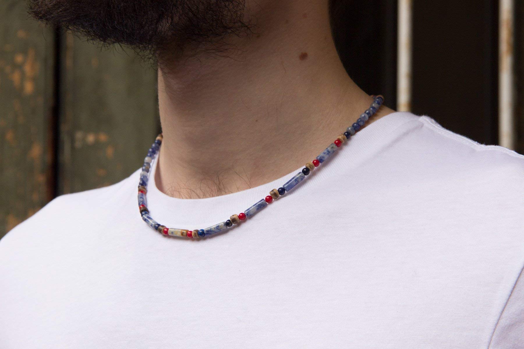 CHNA24-19 Collier multicolore pour hommes et femmes