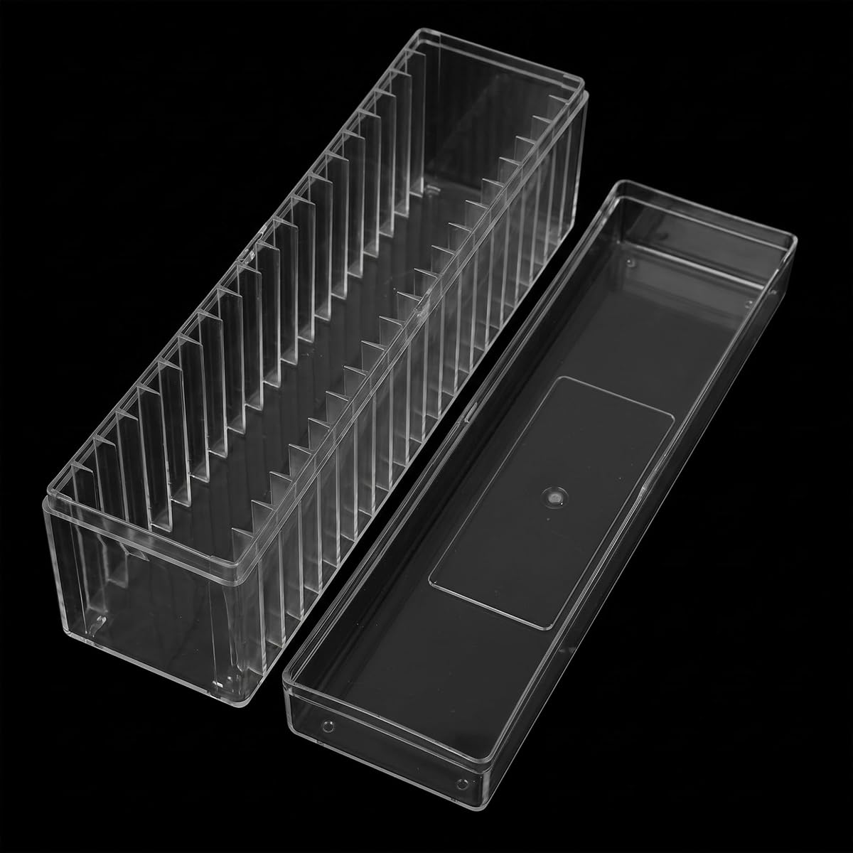Caja de almacenamiento transparente para monedas, estuche para monedas graduado de 20 ranuras con tapa | Organizador claro para colecciones certificadas; compatible con soportes de NGC, PCGS, PMG y Premier para una identificación rápida.