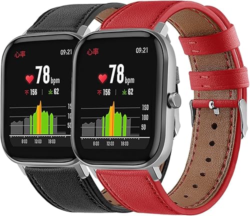 Miniatura 11 de FitTurn Correa de cuero compatible con Veryfit IDW13 IDW16 IDW17 IDW19 IDW20 IDW21 IDW23 IDW25 IDW26 IDW28 Reloj inteligente de repuesto de cuero