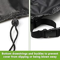 Vista 4 de Funda impermeable para parrilla de tapa plana para diseño Captiva de 3 quemadores de gas, funda de parrilla de hierro plano resistente de 27