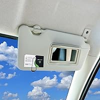 Vista 4 de Frienda Clip para lentes de sol de automóvil, 2 piezas, clips para visera de sol, accesorios de montaje para anteojos (negro)