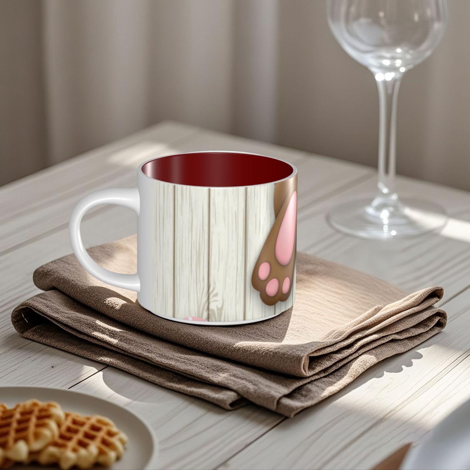 Osterhase Holzloch bedruckt große Kapazität Keramik Tassen Kaffeetasse
