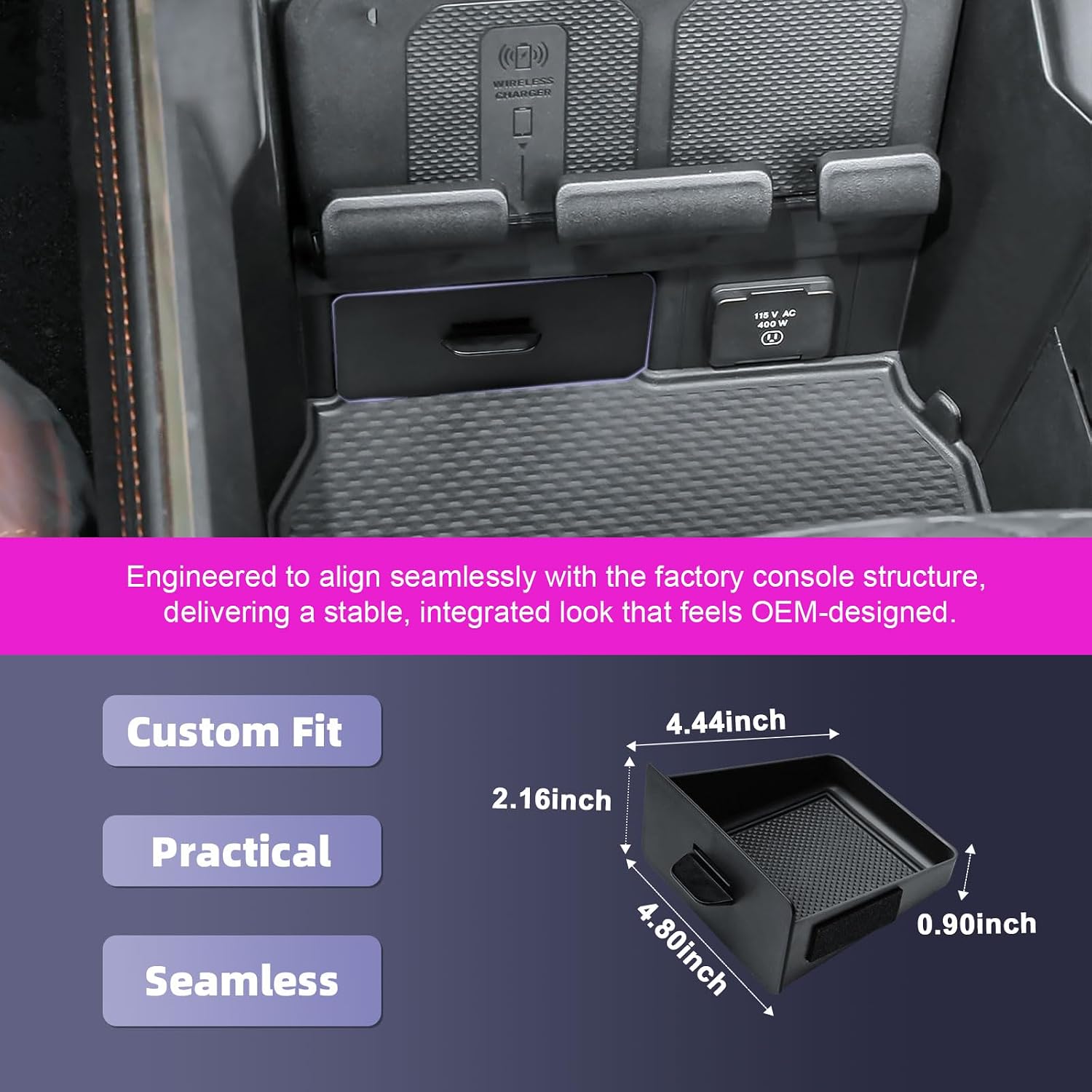 RUNROAD Center Console Organizer for 2019-2026 Dodge Ram 1500 2500 3500 image 5