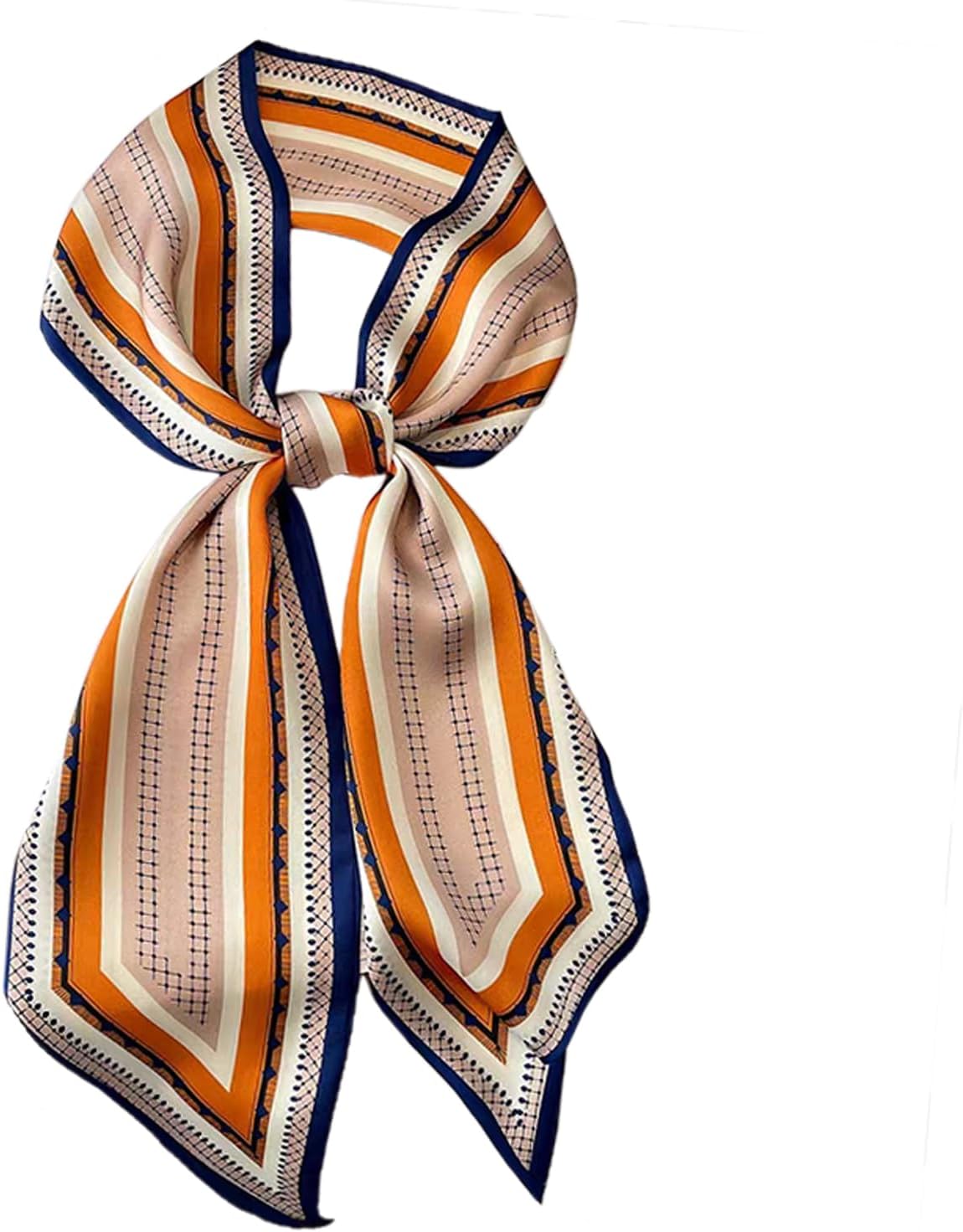59" Long Silk Like Scarf Fashion Hair Head Scarf for Women Satin Head Hair Handbag Scarf Belt Purse Accessories…
