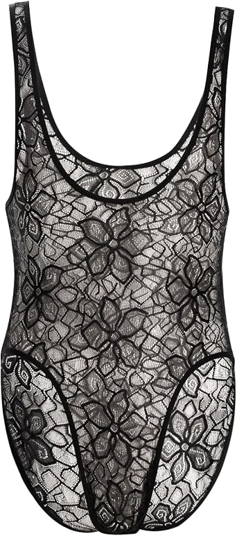 Mens Glossy Leotard Sexy Boxers See Throgth Shapewear Bodysuits