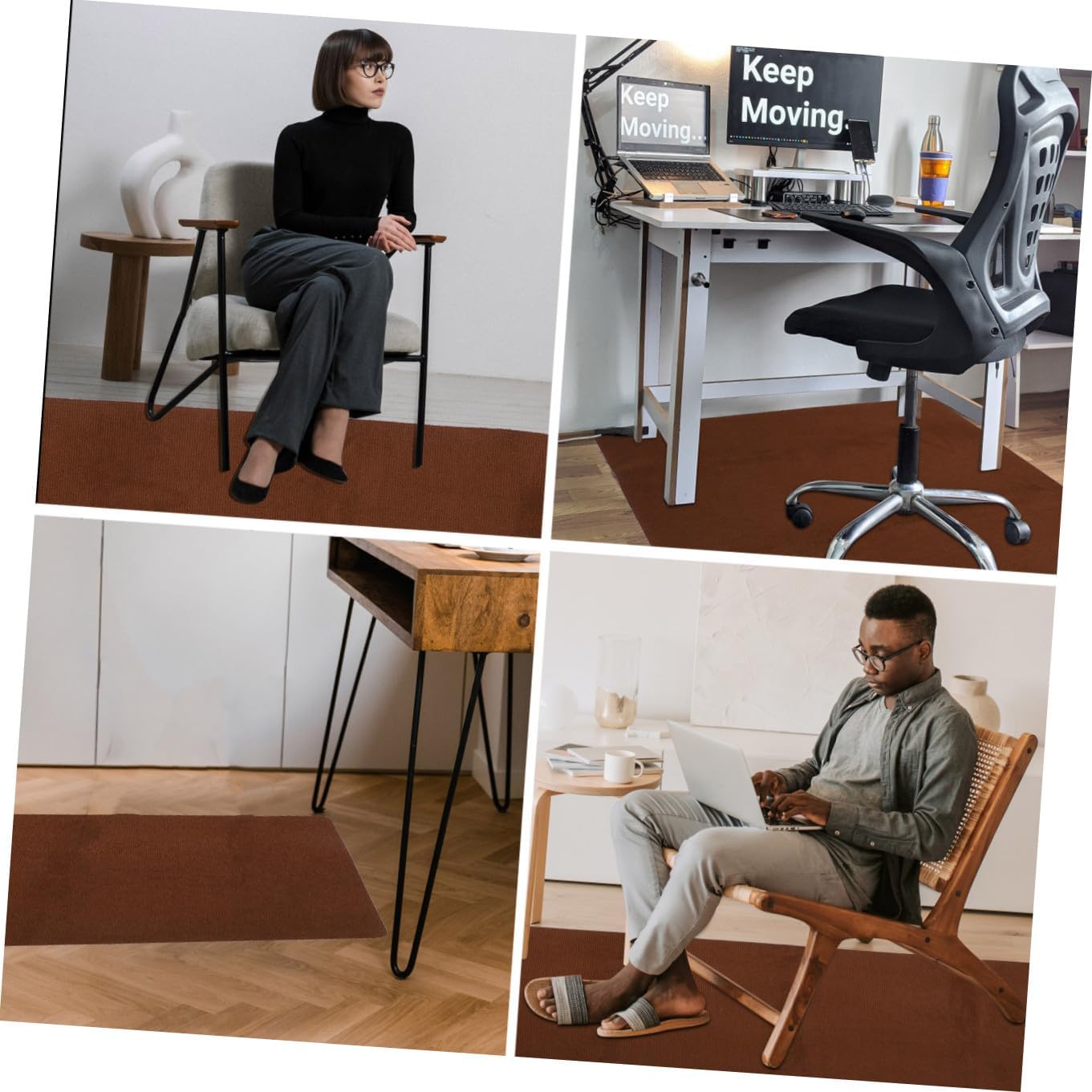 Office Chair Cushion Desk Chair Mat Floor Mat Non-Slip Comfortable Home Decor