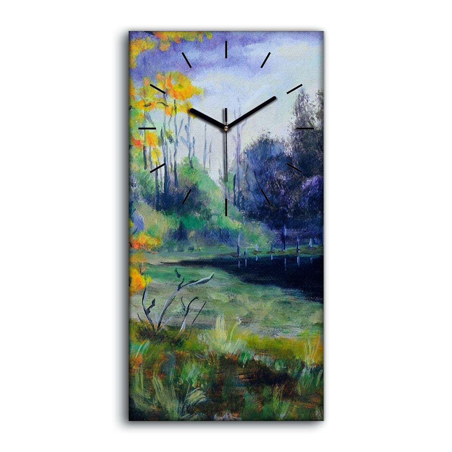 Horloge Silencieuse Ne Pas Tic Tac Toile Moderne Mer 30x60cm