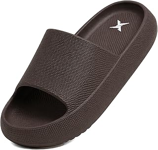 Kraasa Cloudfoam Pillow Slippers for Men Non Slip Quick Drying Shower Slides Bathroom Sandals | Ultra Cushion | Thick Sole Price In India