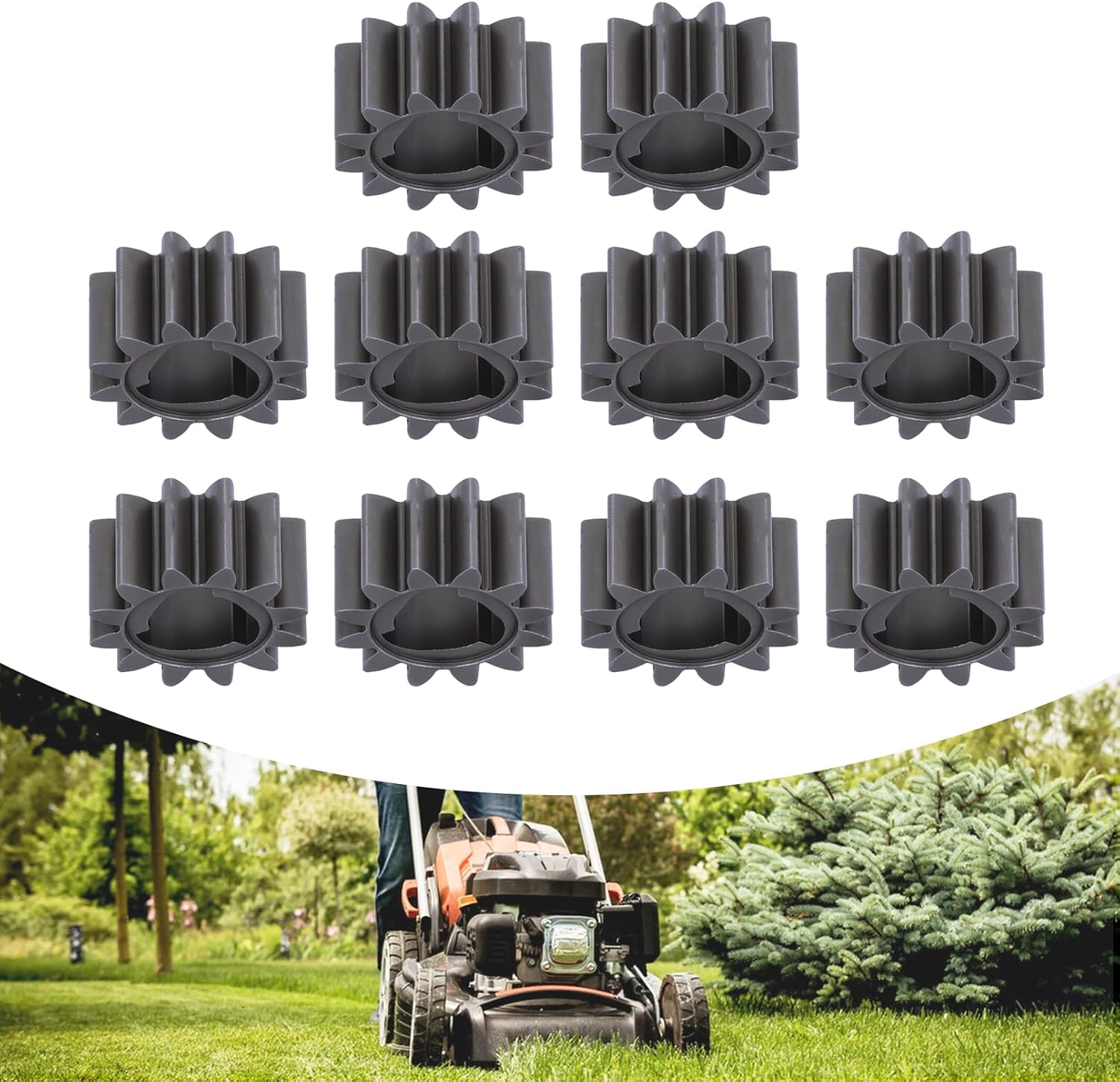 Adefol 10 Pack 42661-VE2-800 Pinion Gear - 12 Teeth Drive Gear for Honda HRM215 HRB215 HRS216 Lawn Mower, 12T Pinion Gear Lawn Mower Parts Fits HRB216K4 HRB216K5 Models Replace 42661-VE2-800