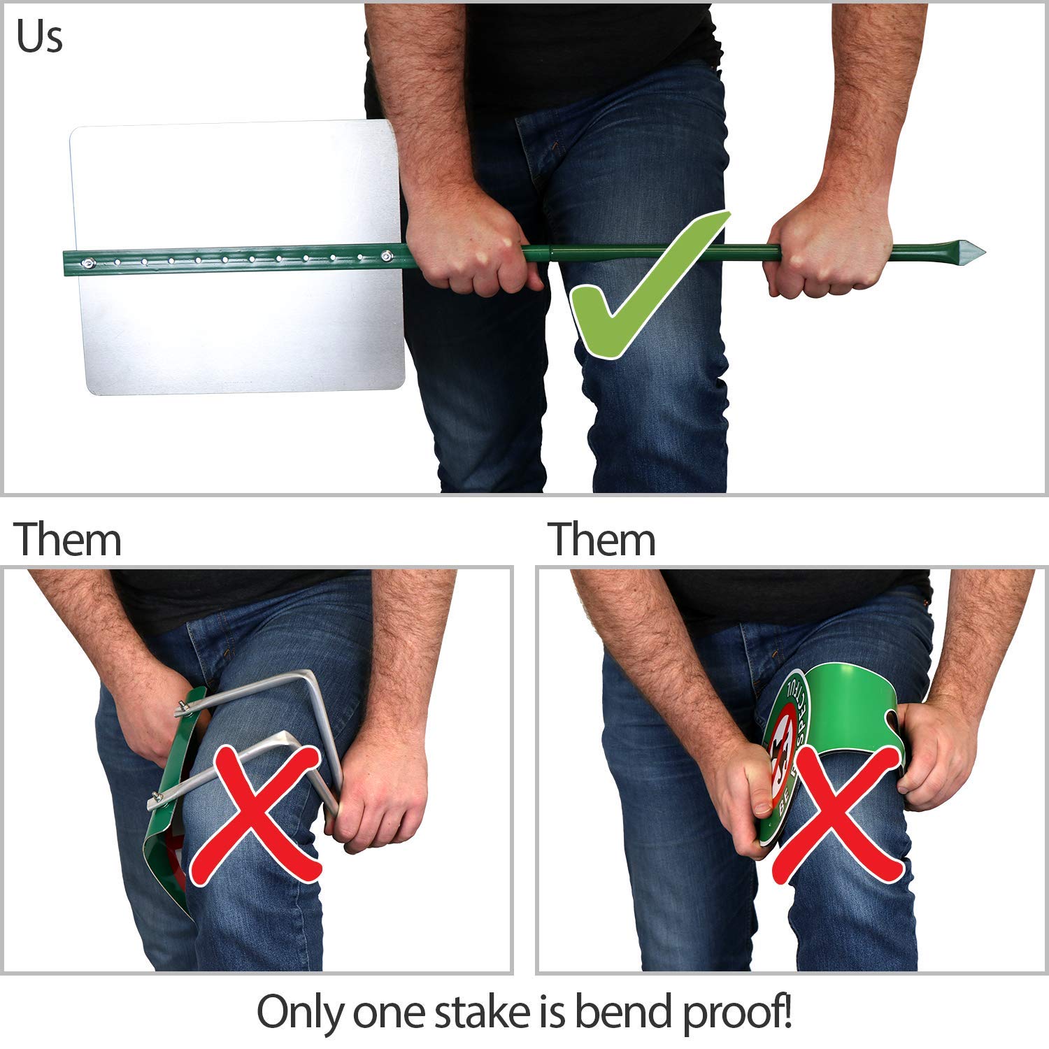 SmartSign 10 x 10 inch 'No Trespassing Guard Dog On Duty, 24 Hour Surveillance' Octagon Yard Sign with 3 ft Stake, 40 mil Aluminum 3M Laminated Engineer Grade Reflective, Set of 1, USA-Made