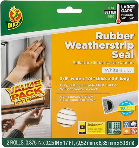 Miniatura 2 de Sello de sellado para cargas pesadas de fábrica para espacios grandes 285231 de Duck, 38 pulgada x 14 pulgada x 17 pies, 3 paquetes, blanco, paquete