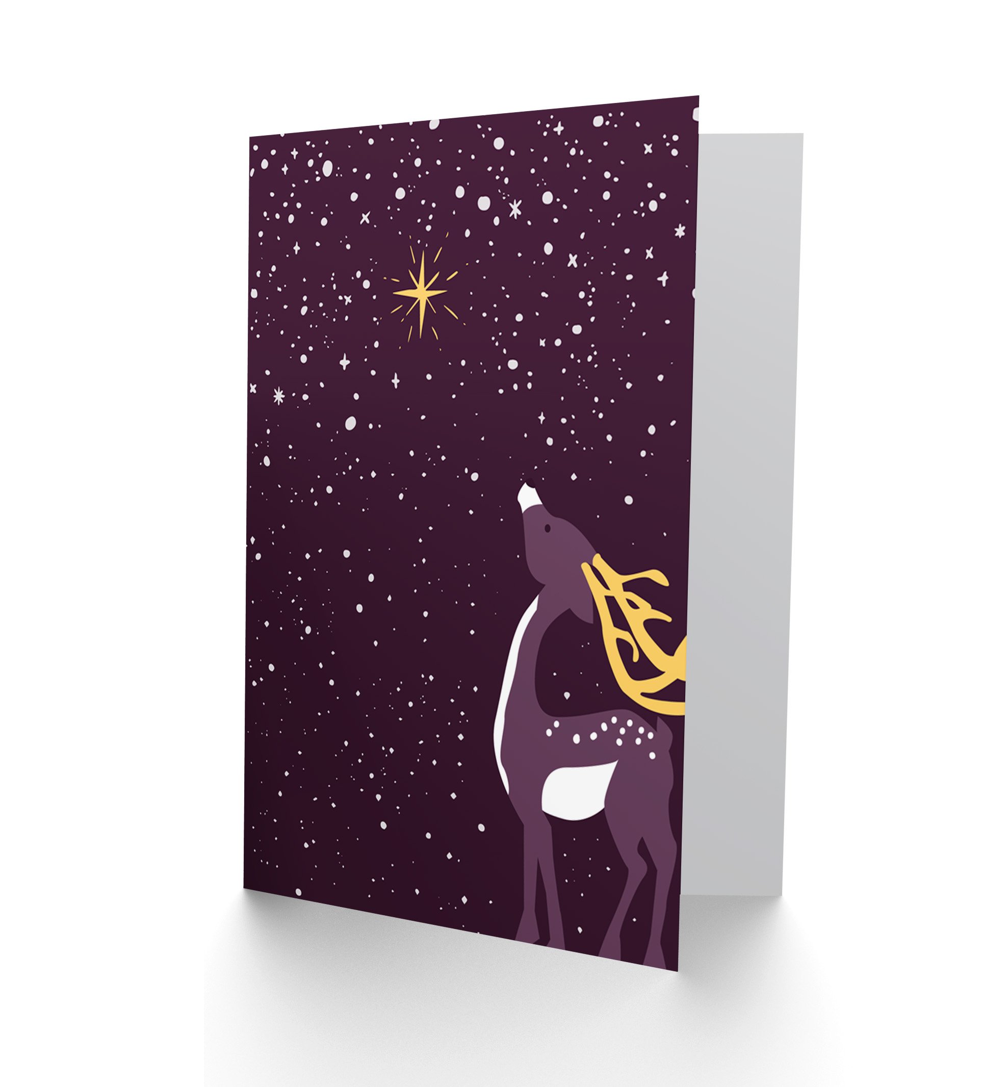 Wee Blue Coo Star of Bethlehem Reindeer Christmas Greetings Card