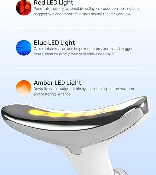 My Derma Dream MyoGlow by MDD | Neck, Face, Arms, and Legs | Uses LED Light, Vibration, Heat