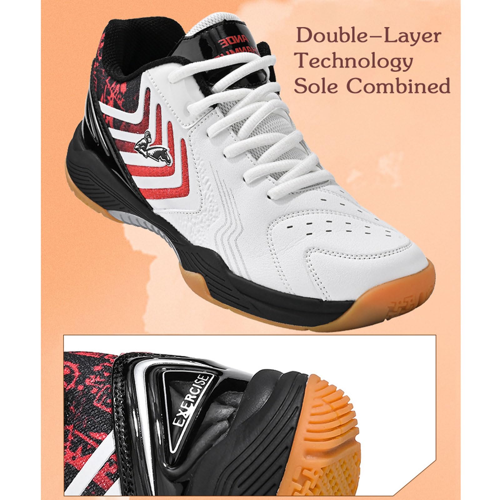 Zapatillas De Voleibol,Zapatos De BáDminton Hombre,Zapatillas Tenis Antideslizante Zapatillas Voleibol Hombre Ligero Zapatos Deportivos Transpirable para Hombre Adulto Fitness Bádminton