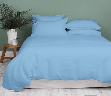 Oversized King Duvet Cover Set 1000 Series Egyptian Cotton, 3PC, Sky Blue