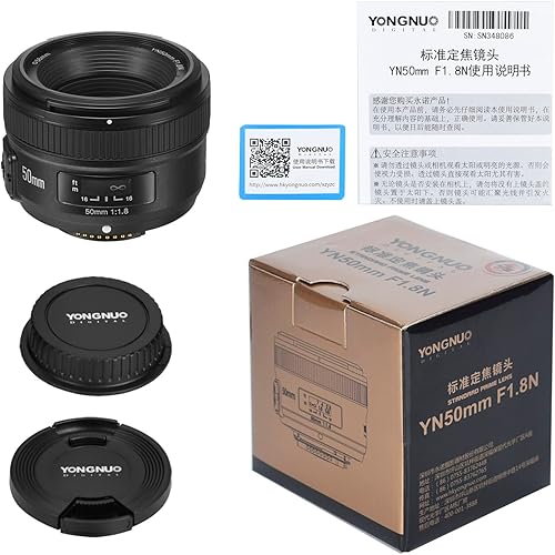 Miniatura 2 de YONGNUO YN 50 mm F1,8N lente principal estándar enfoque manual automático de gran apertura, AF MF para cámaras Nikon DSLR