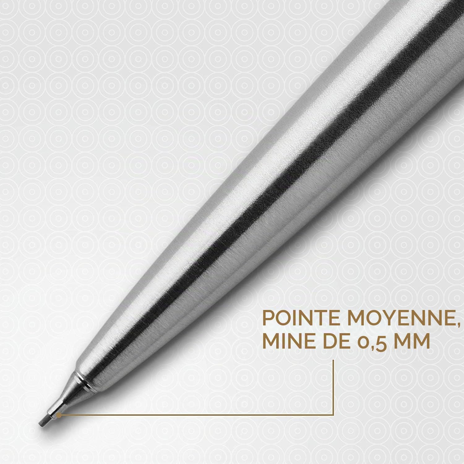 Parker Jotter Duo Coffret-cadeau avec Stylo Bille et Portemine criterium (0,5mm) | Acier inoxydable avec attributs chromés | Fourniture scolaire | boîte de 2