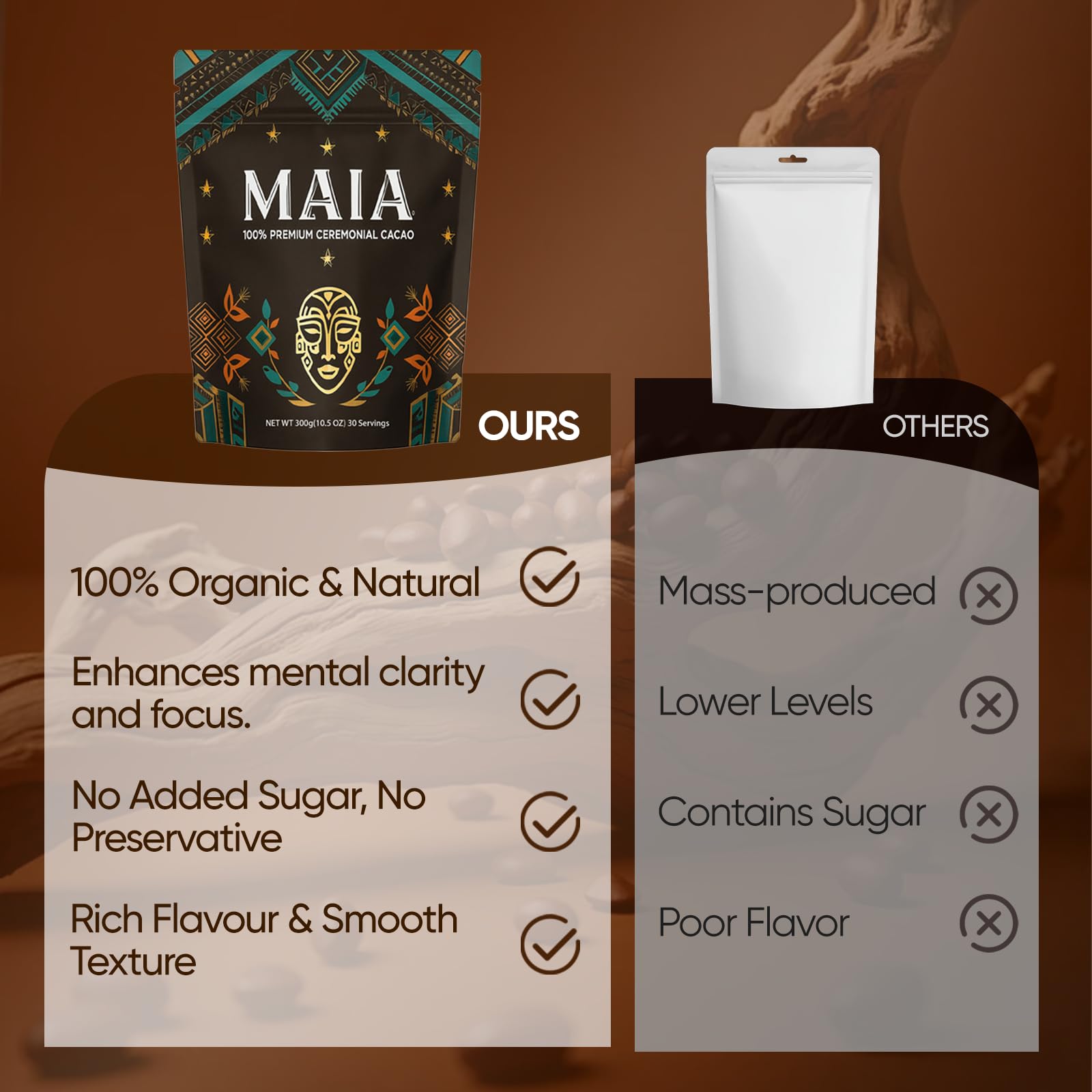 Amazon.com : Maia Ceremonial Cacao, with Flavanol, nattokinase