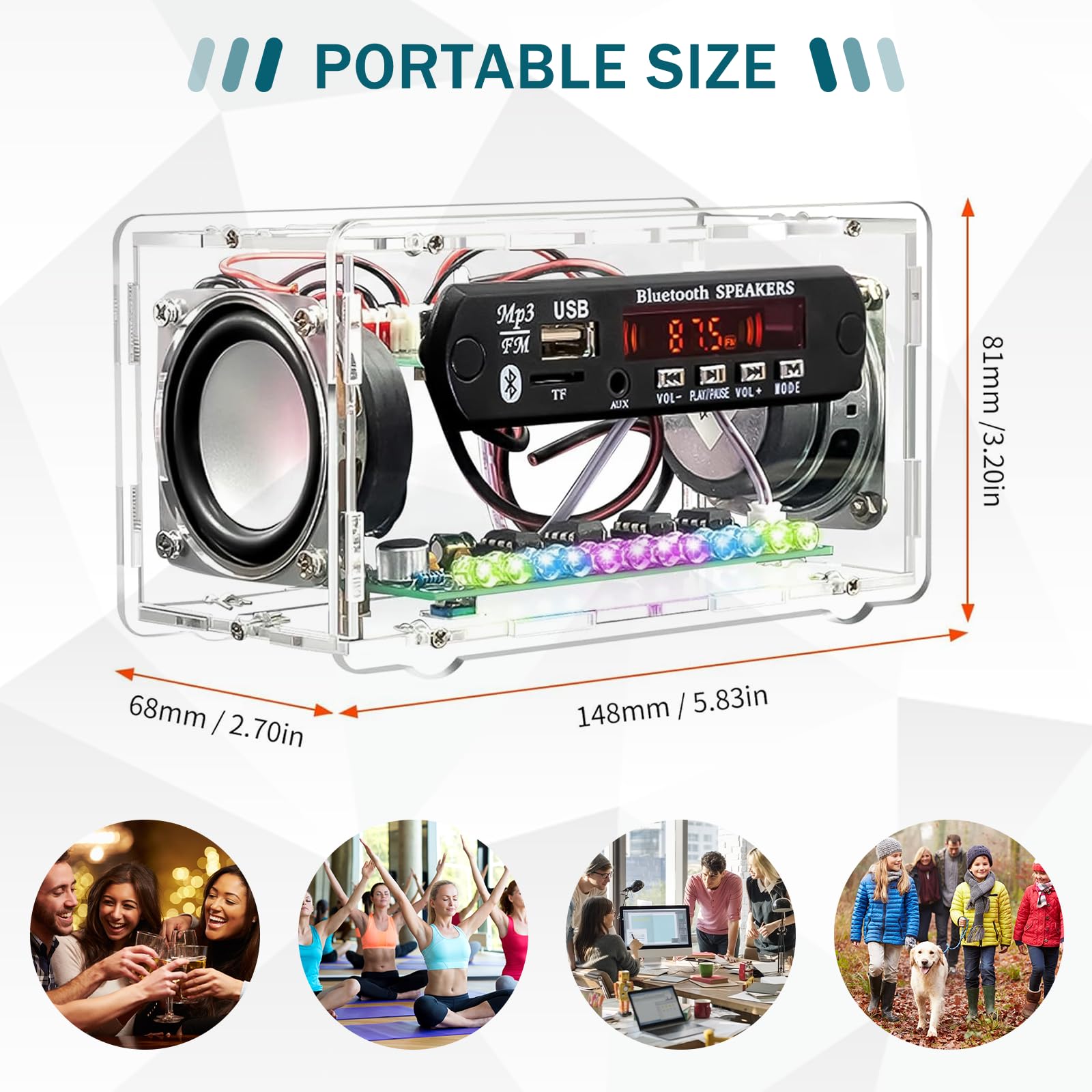 KIT ALTOPARLANTE BLUETOOTH Fai Da Te Portatile Saldatura Progetto - Foto 11