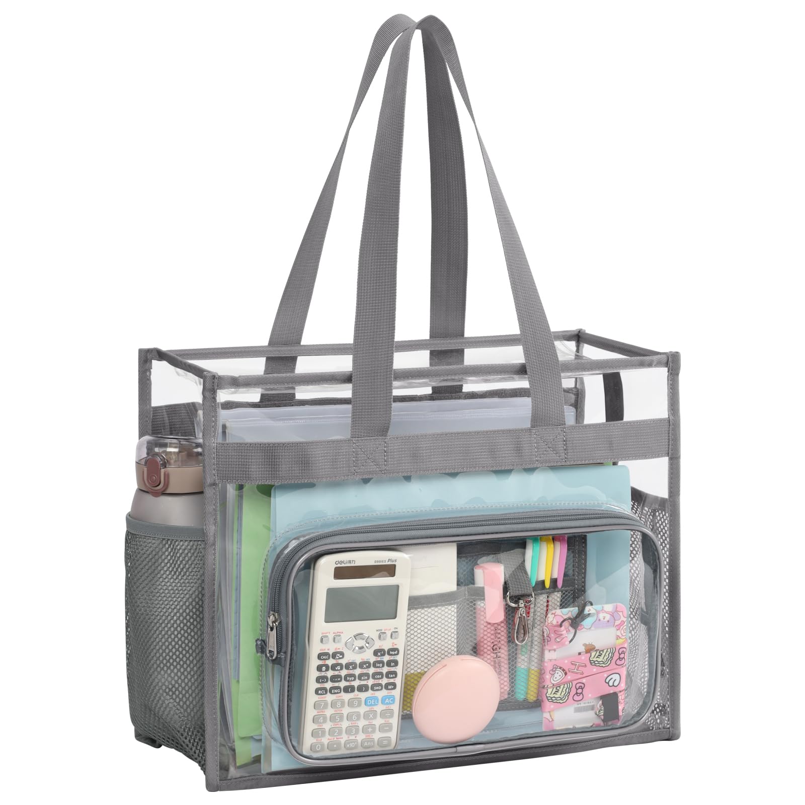 PACKISM Clear Tote Bag for School - Large Heavy Duty Clear Tote for Girls
